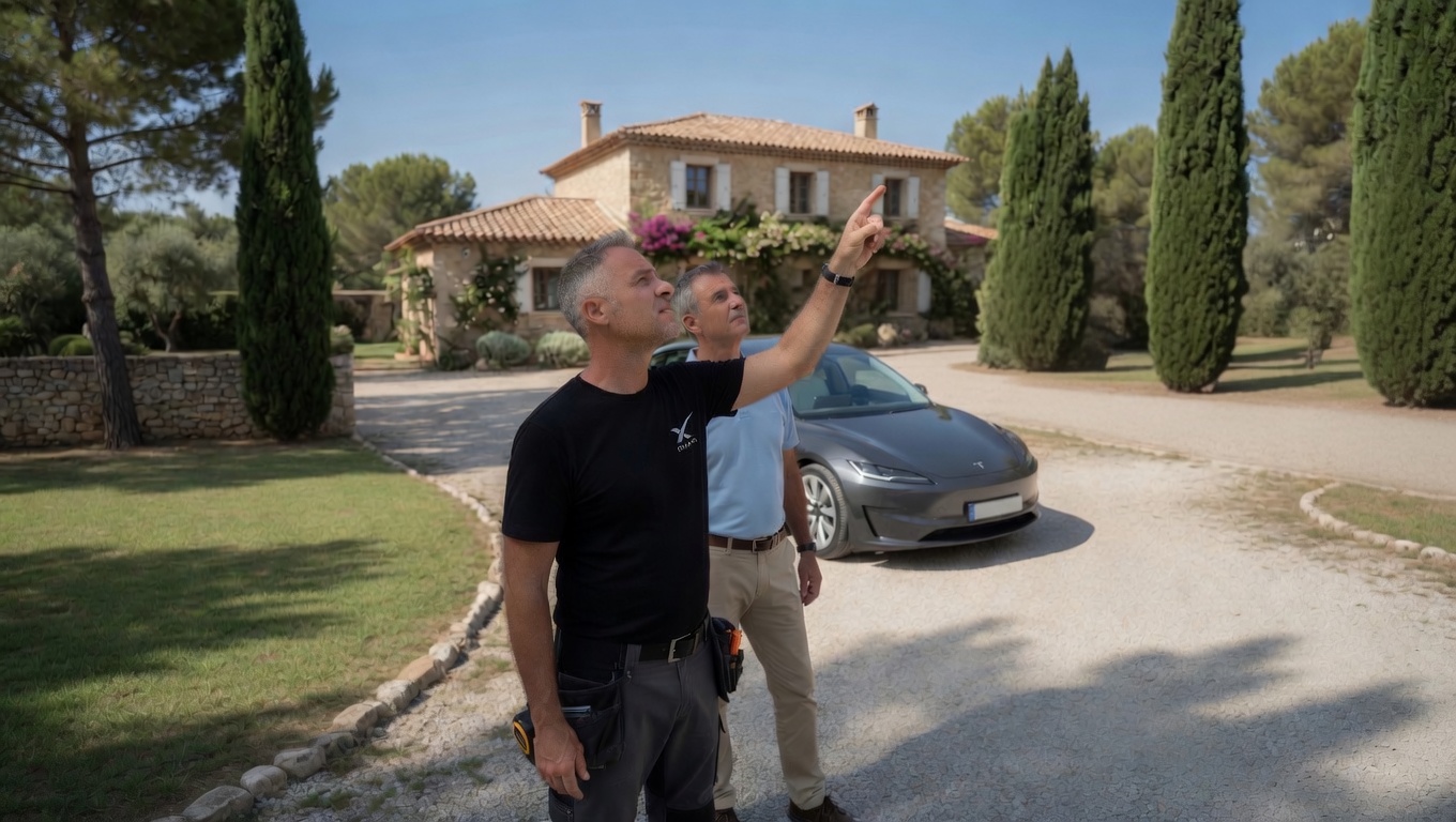 Étude d'emplacement pour installation Starlink sur mas en Provence, Var